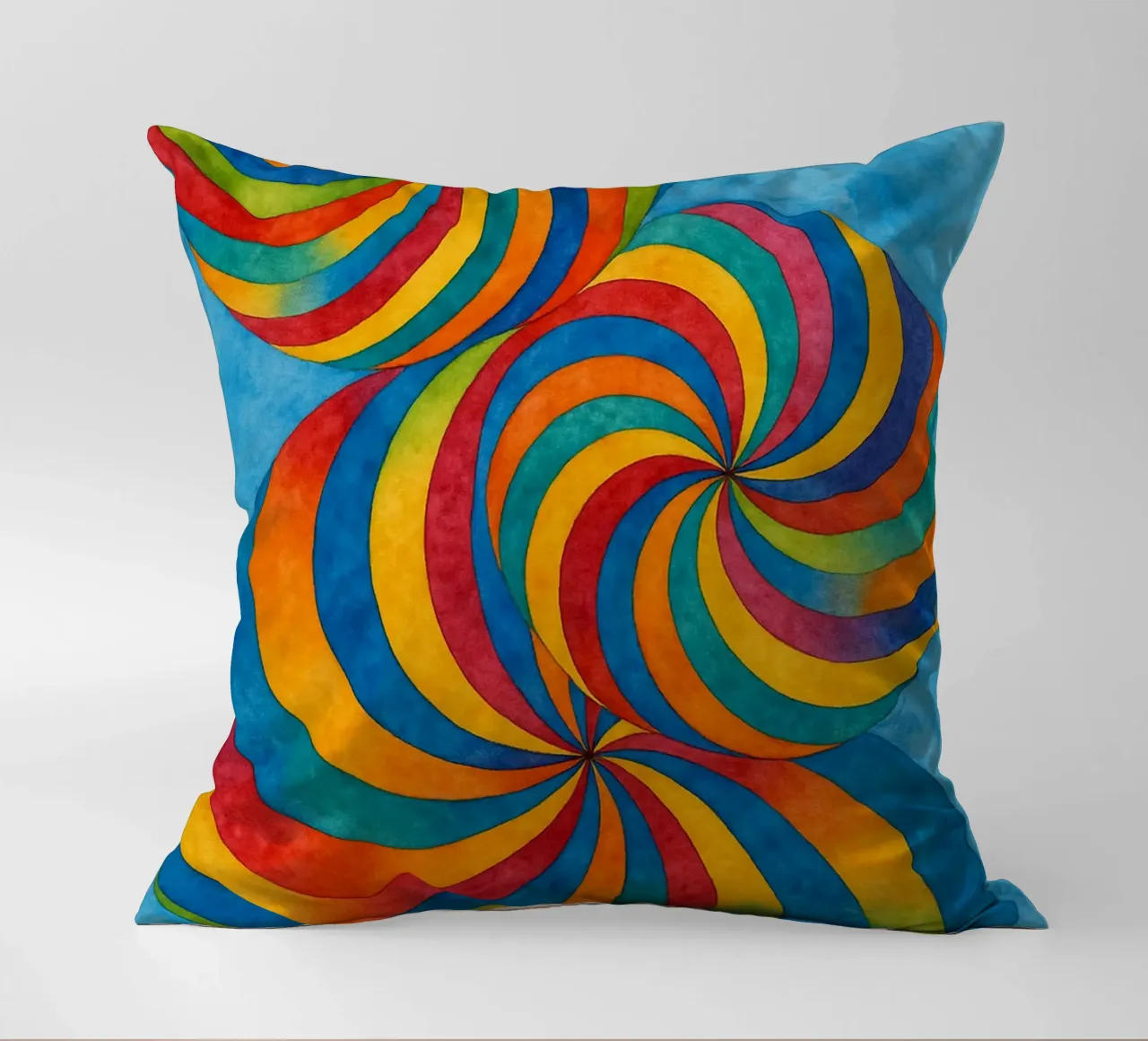 dessin abstrait circulaire ilustration coussin de Permatax