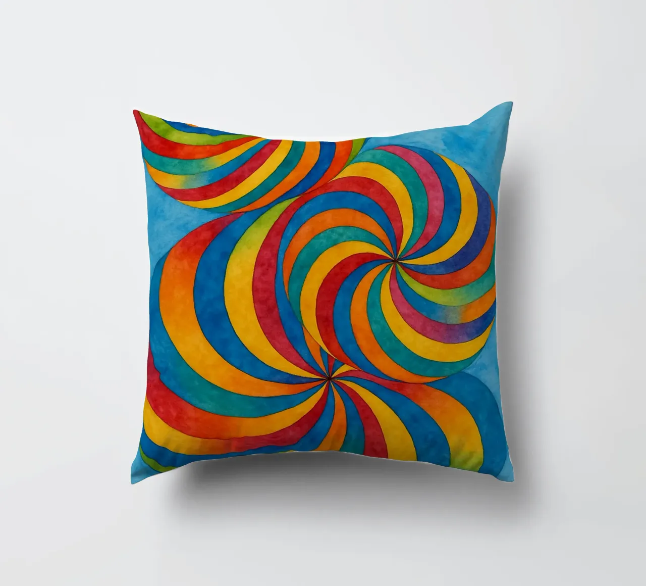 dessin abstrait circulaire ilustration coussin de Permatax