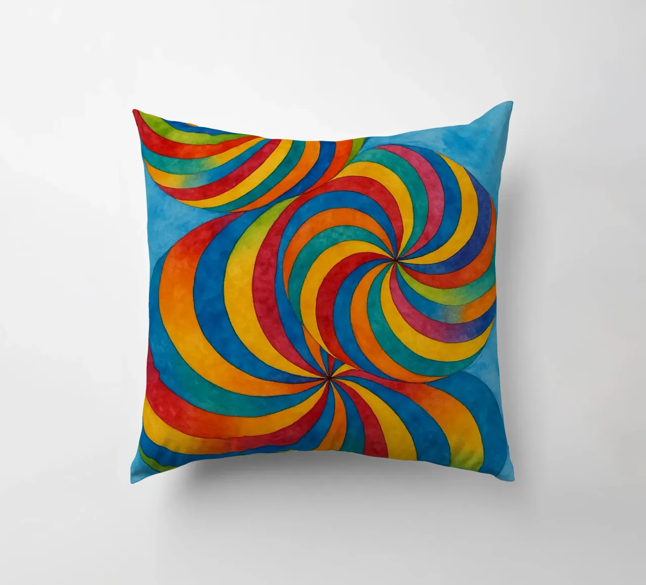 dessin abstrait circulaire ilustration coussin de Permatax