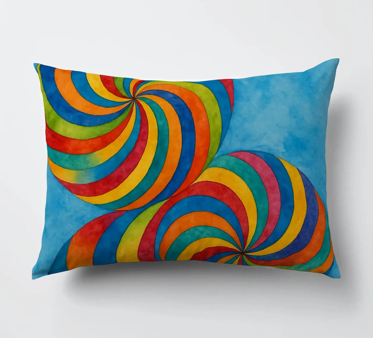 dessin abstrait circulaire ilustration coussin de Permatax