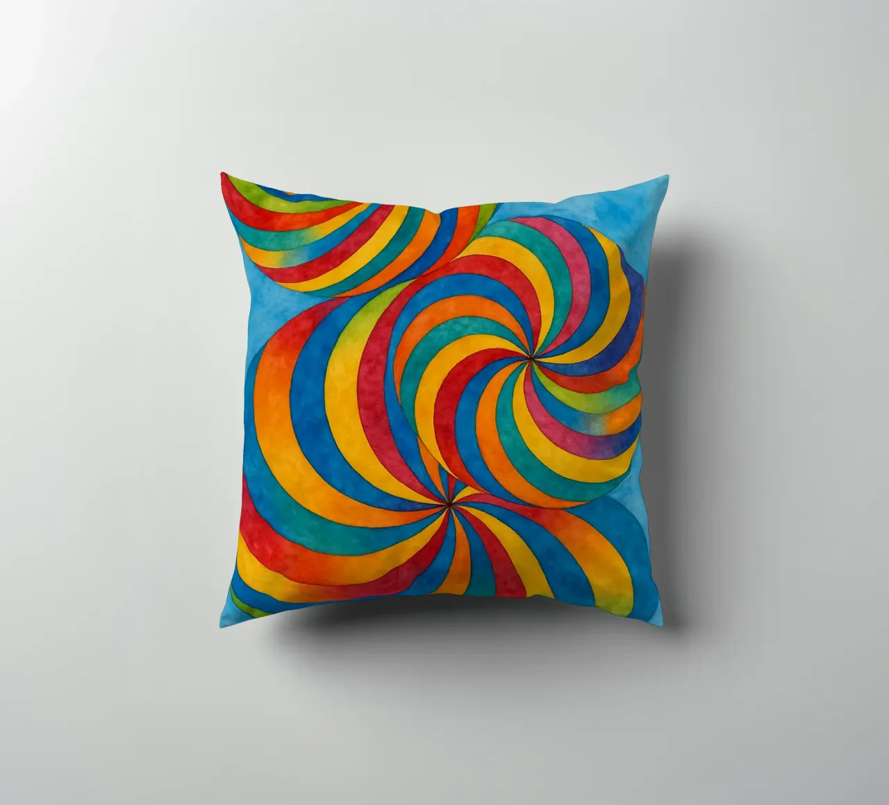 dessin abstrait circulaire ilustration coussin de Permatax
