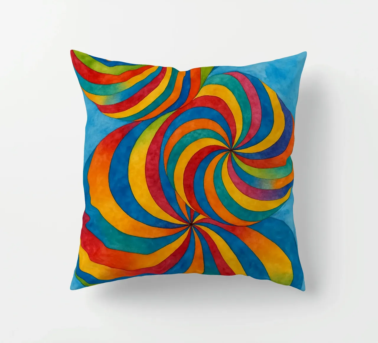 dessin abstrait circulaire ilustration coussin de Permatax