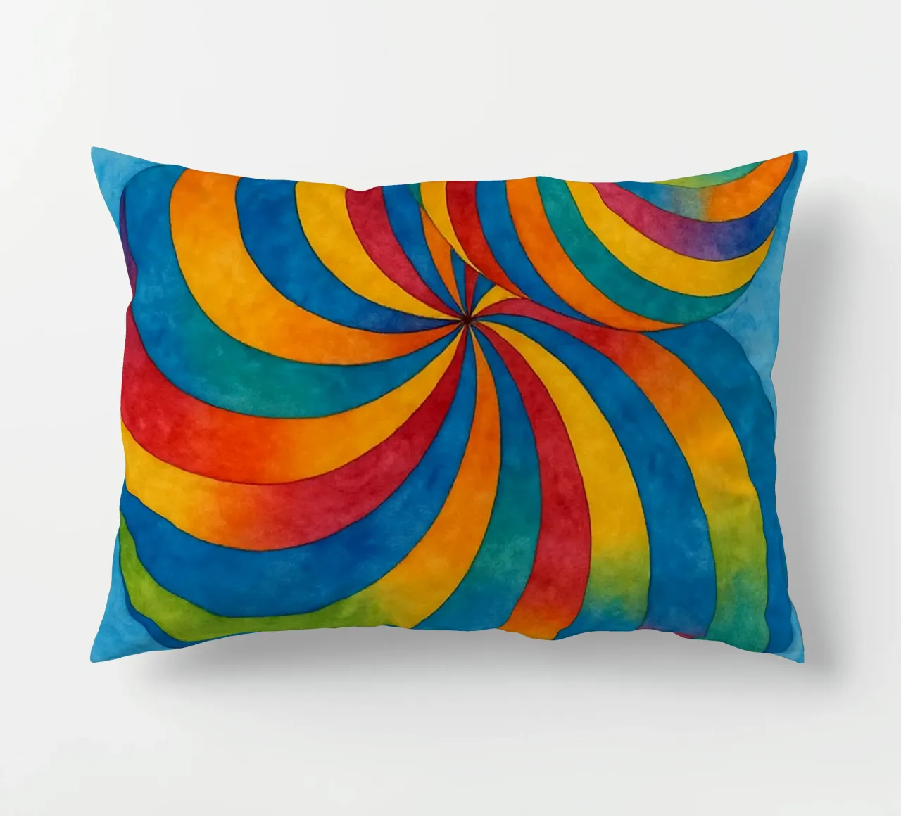 dessin abstrait circulaire ilustration coussin de Permatax