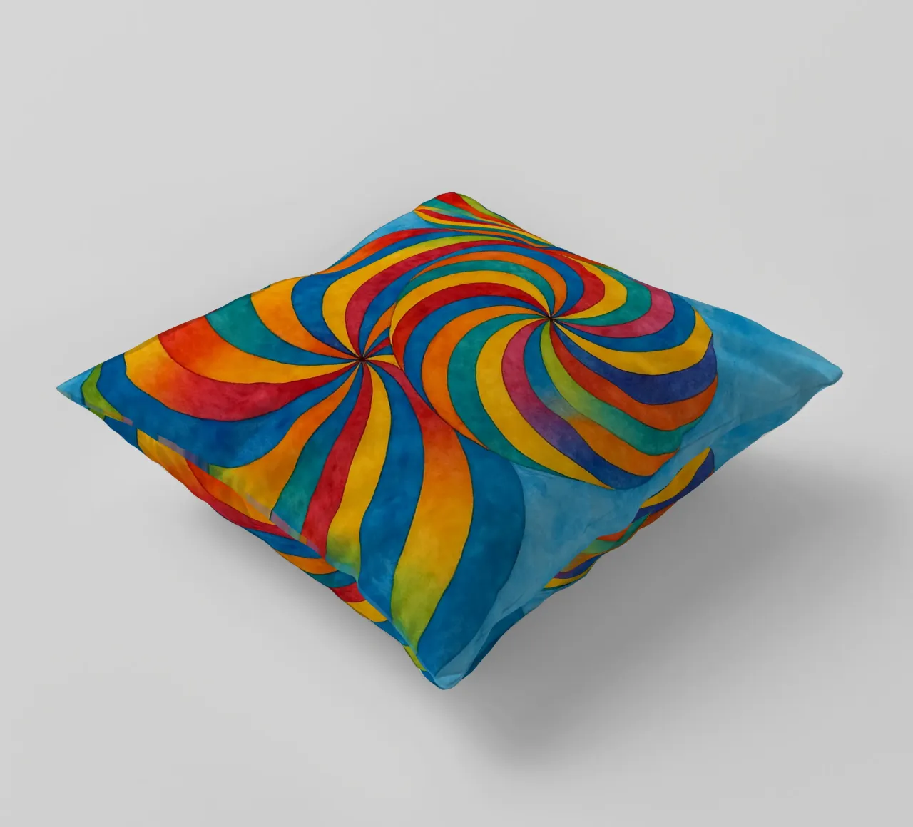 dessin abstrait circulaire ilustration coussin de Permatax