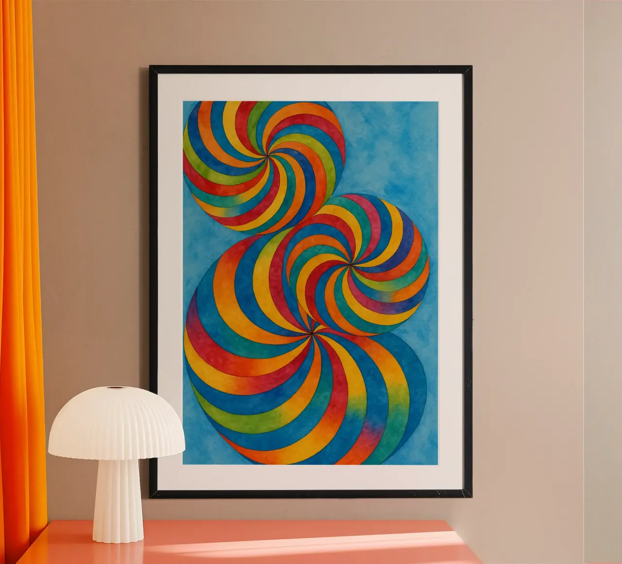 circular abstract drawing ilustration poster by Permatax