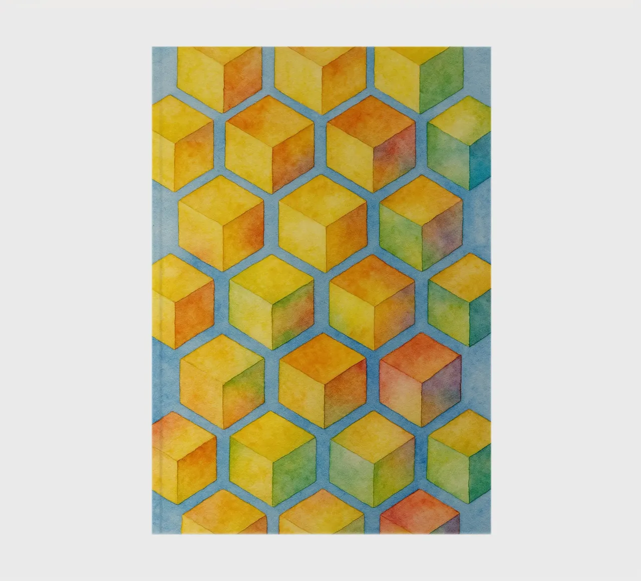 cube abstract drawing ilustration notebook by Permatax