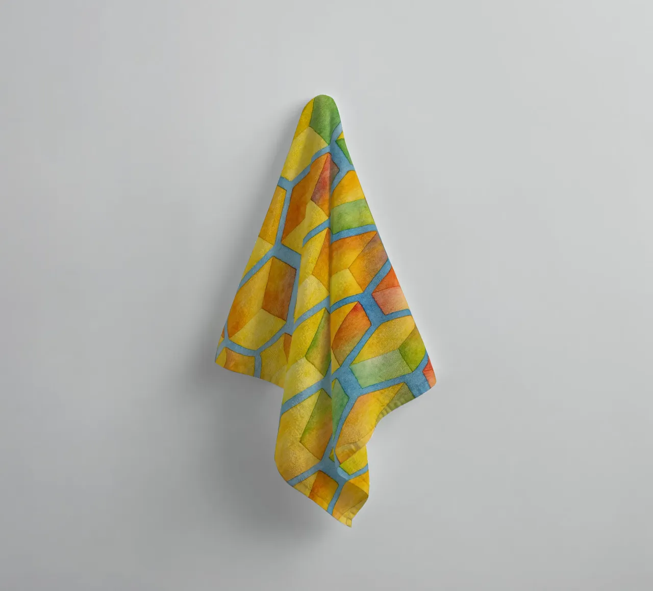 cube abstract drawing ilustration towel by Permatax