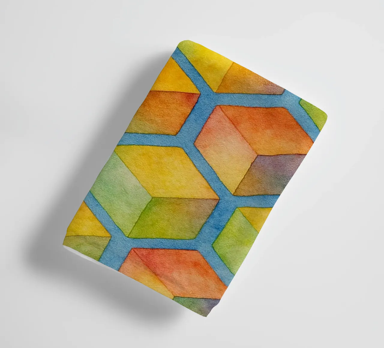 cube abstract drawing ilustration towel by Permatax