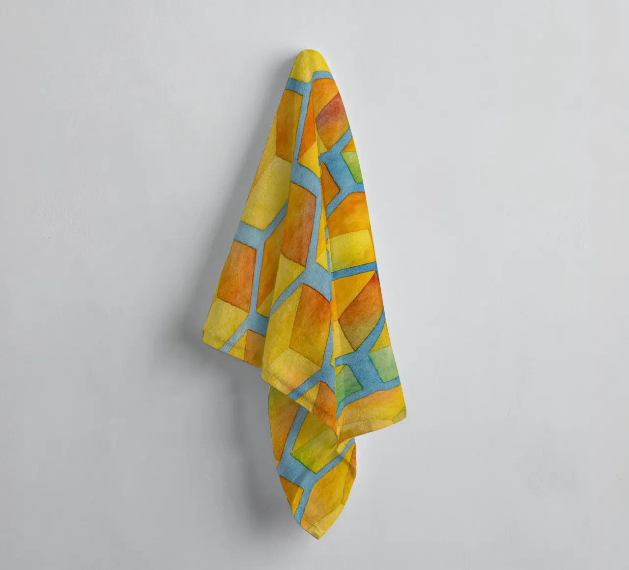 cube abstract drawing ilustration towel by Permatax