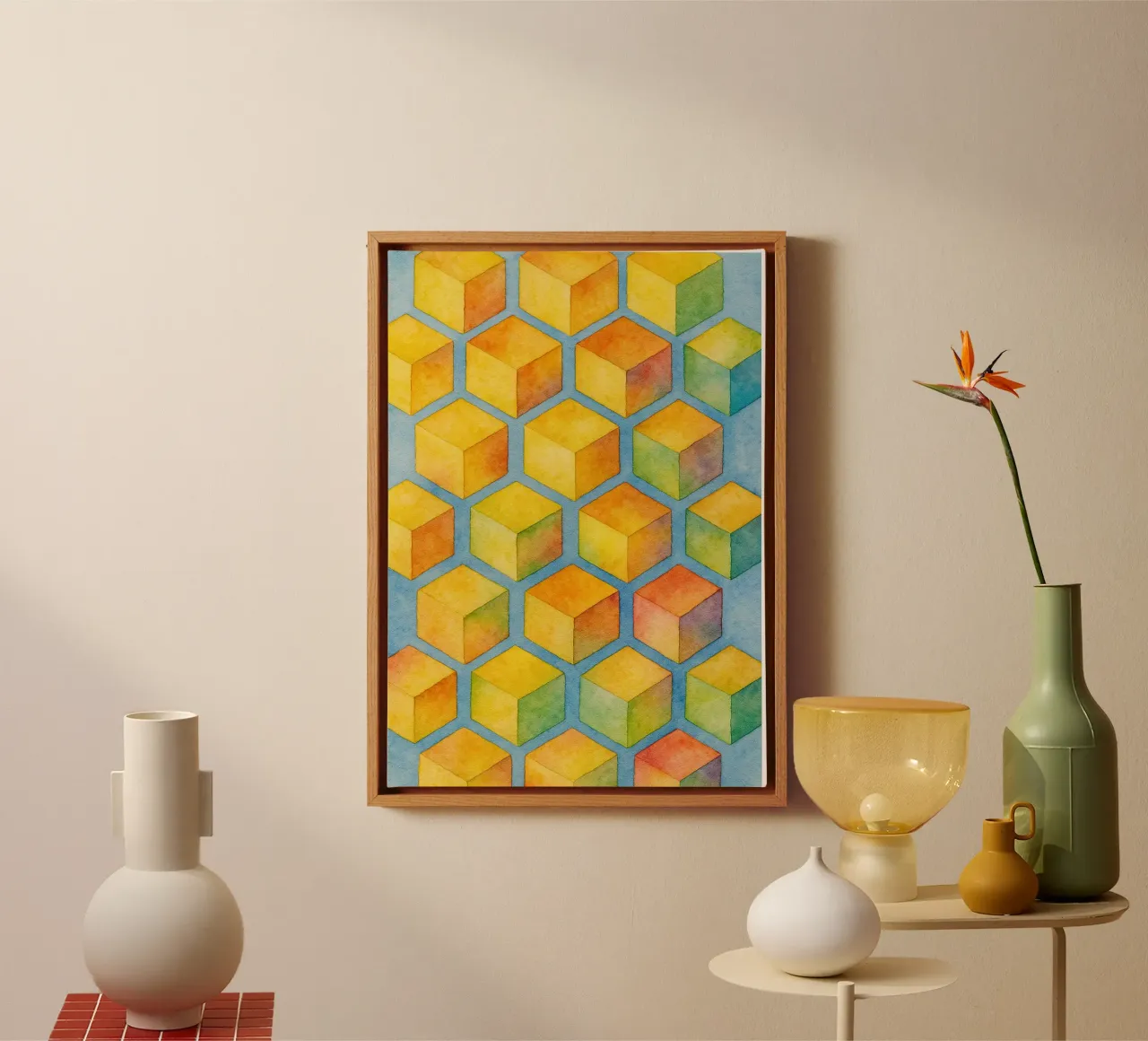 cube abstract drawing ilustration canvas by Permatax