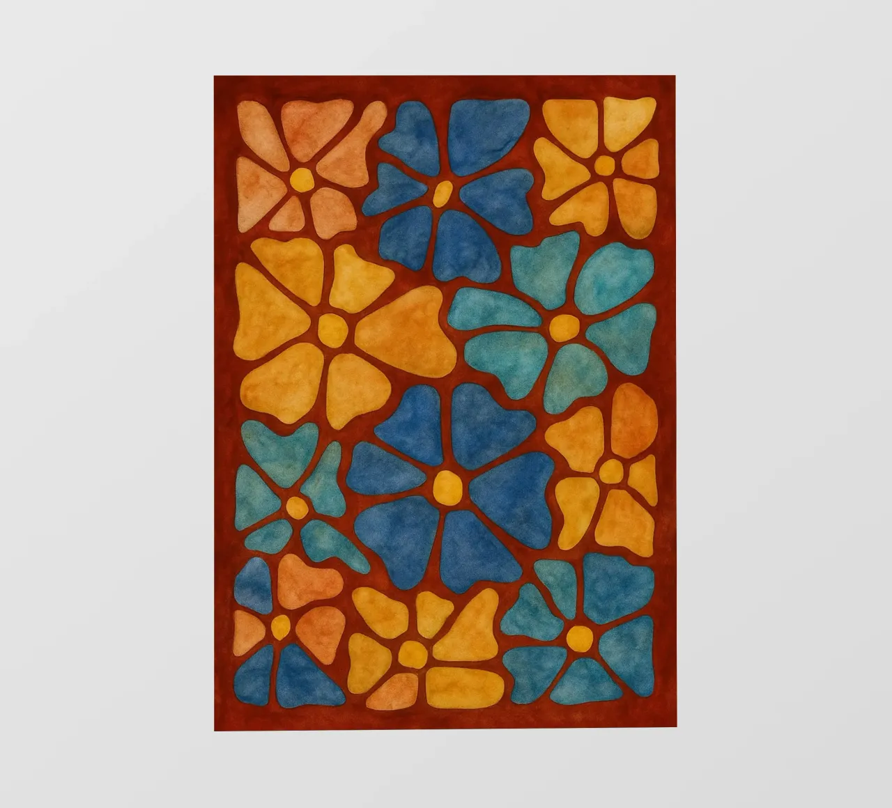 Fiori disegno astratto ilustrazione telo in pvc da Permatax