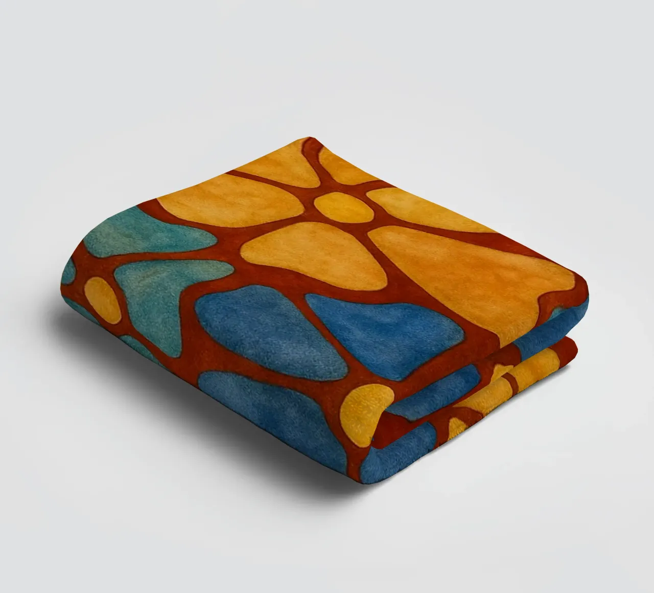 Bloemen abstracte tekening ilustratie badhanddoek van Permatax