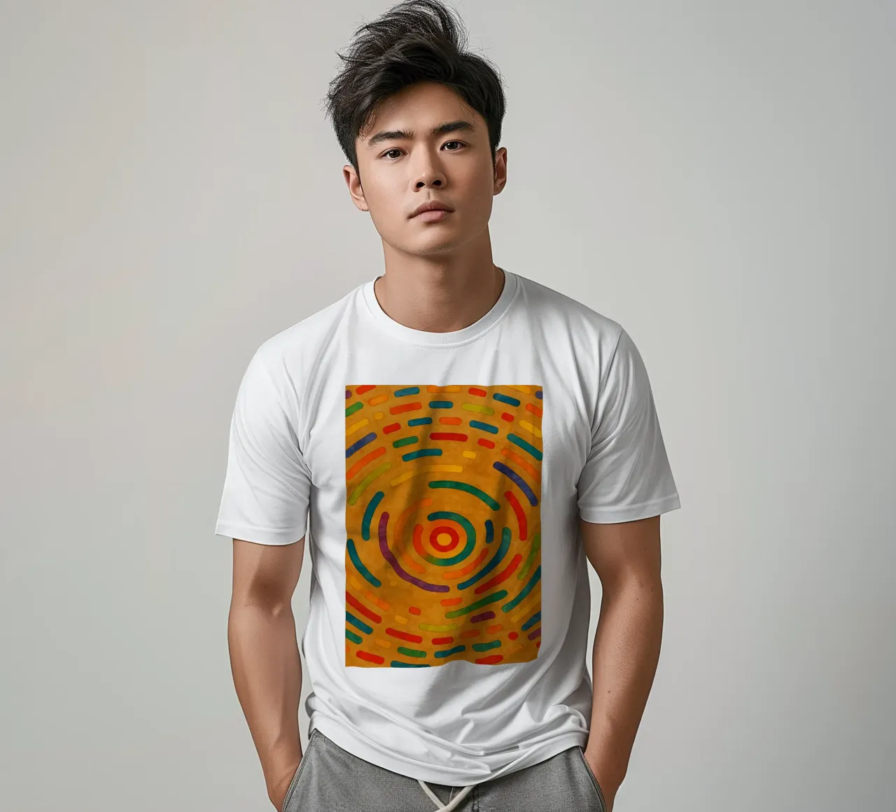 labyrint omtrek abstracte tekening ilustratie t-shirt van Permatax
