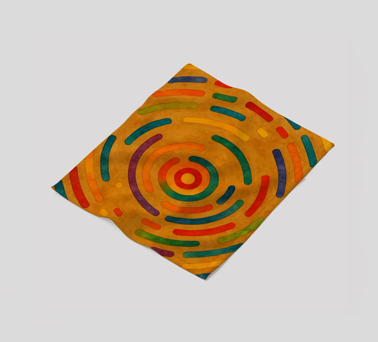 labyrinth circumference abstract drawing ilustration fleece blanket by Permatax