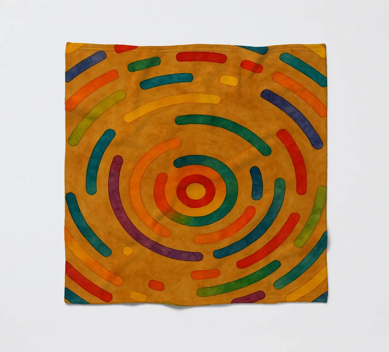 labyrinth circumference abstract drawing ilustration fleece blanket by Permatax
