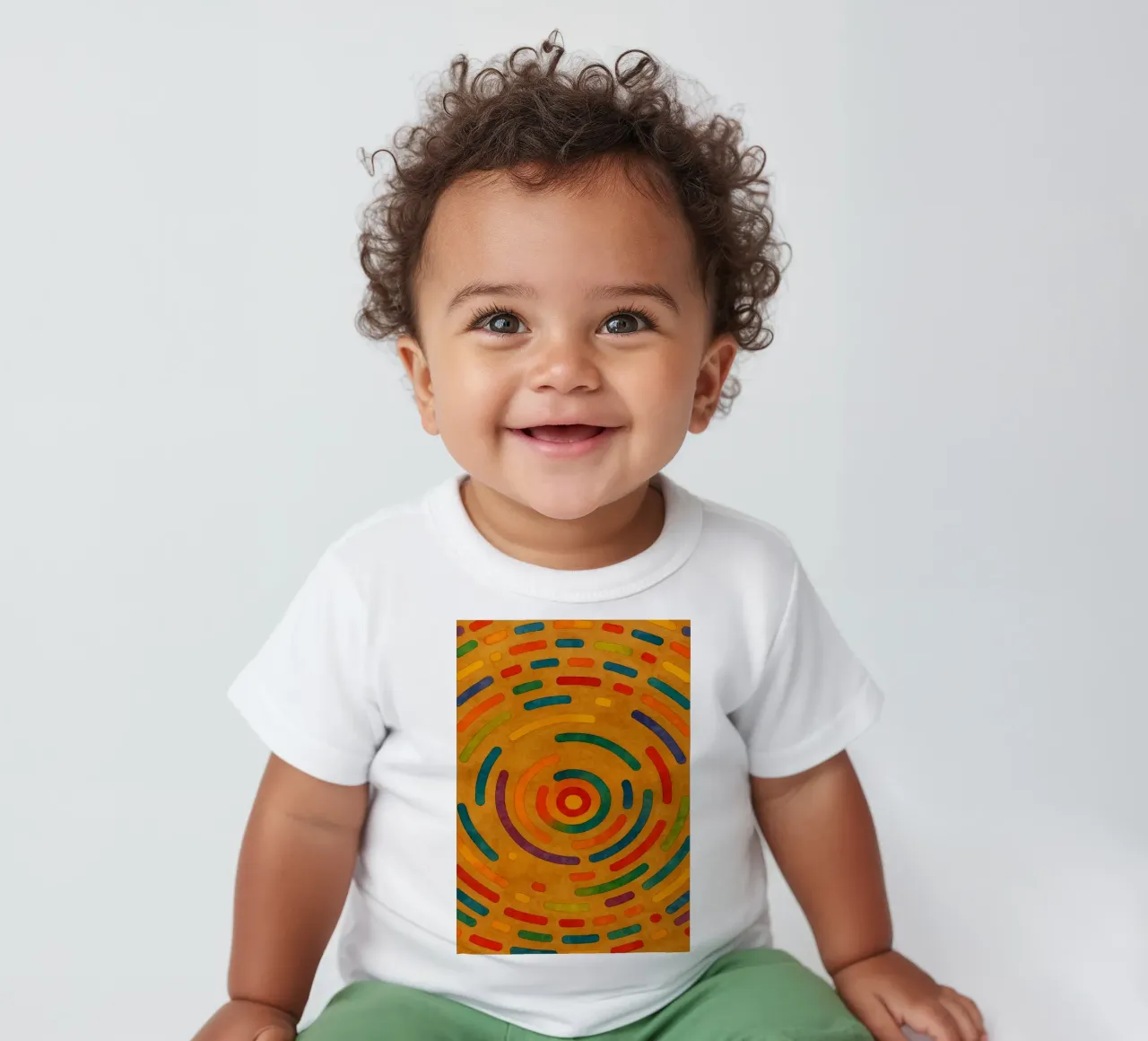 labyrinth circumference abstract drawing ilustration baby t-shirt by Permatax