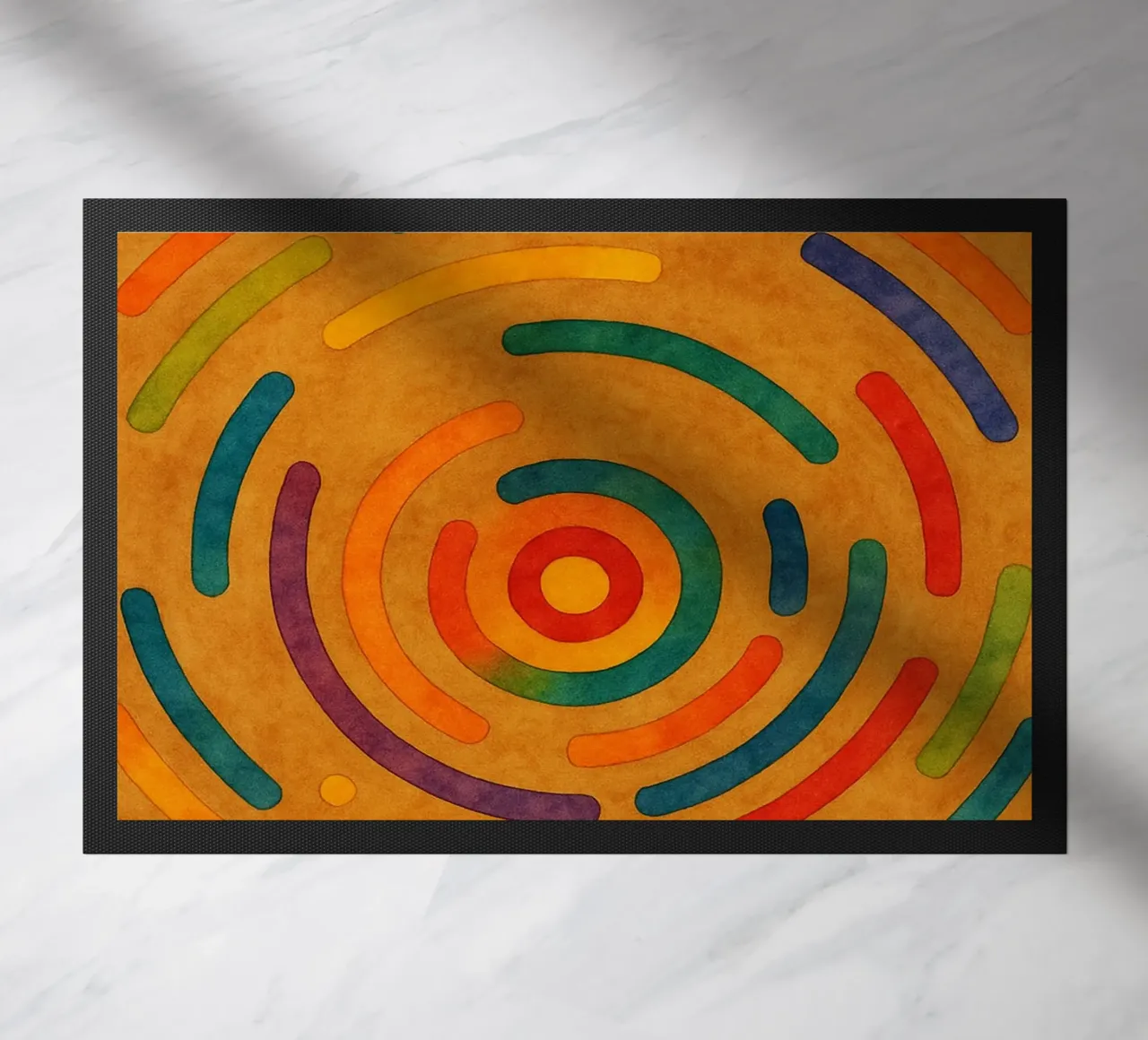 labyrint omtrek abstracte tekening ilustratie deurmat van Permatax