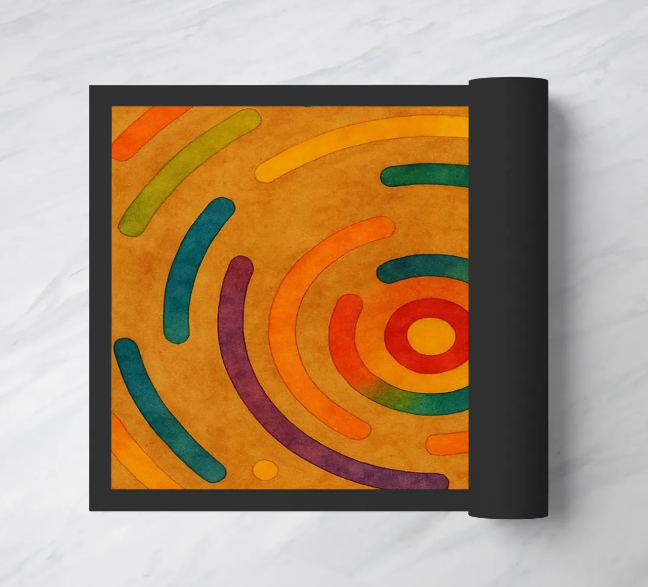 labyrint omtrek abstracte tekening ilustratie deurmat van Permatax