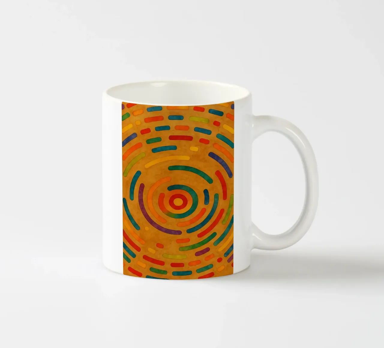 labyrint omtrek abstracte tekening ilustratie keramische mok van Permatax