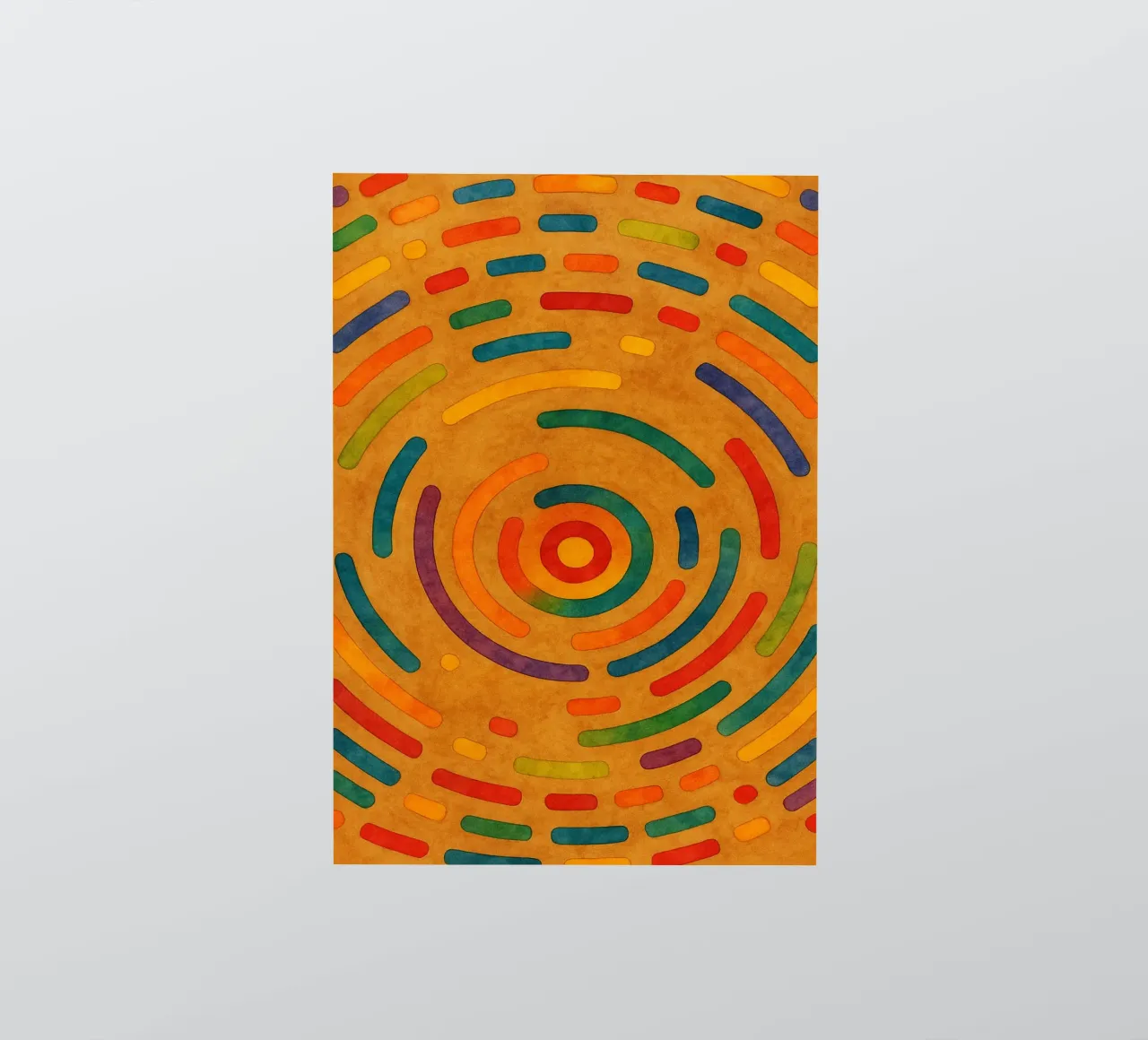 laberinto circunferencia dibujo abstracto ilustración pegatina de Permatax