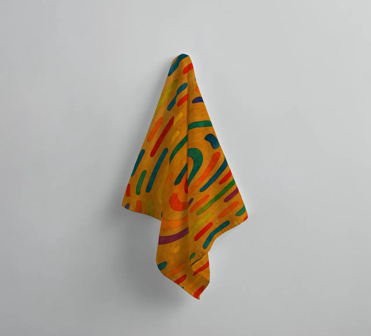 labyrint omtrek abstracte tekening ilustratie badhanddoek van Permatax