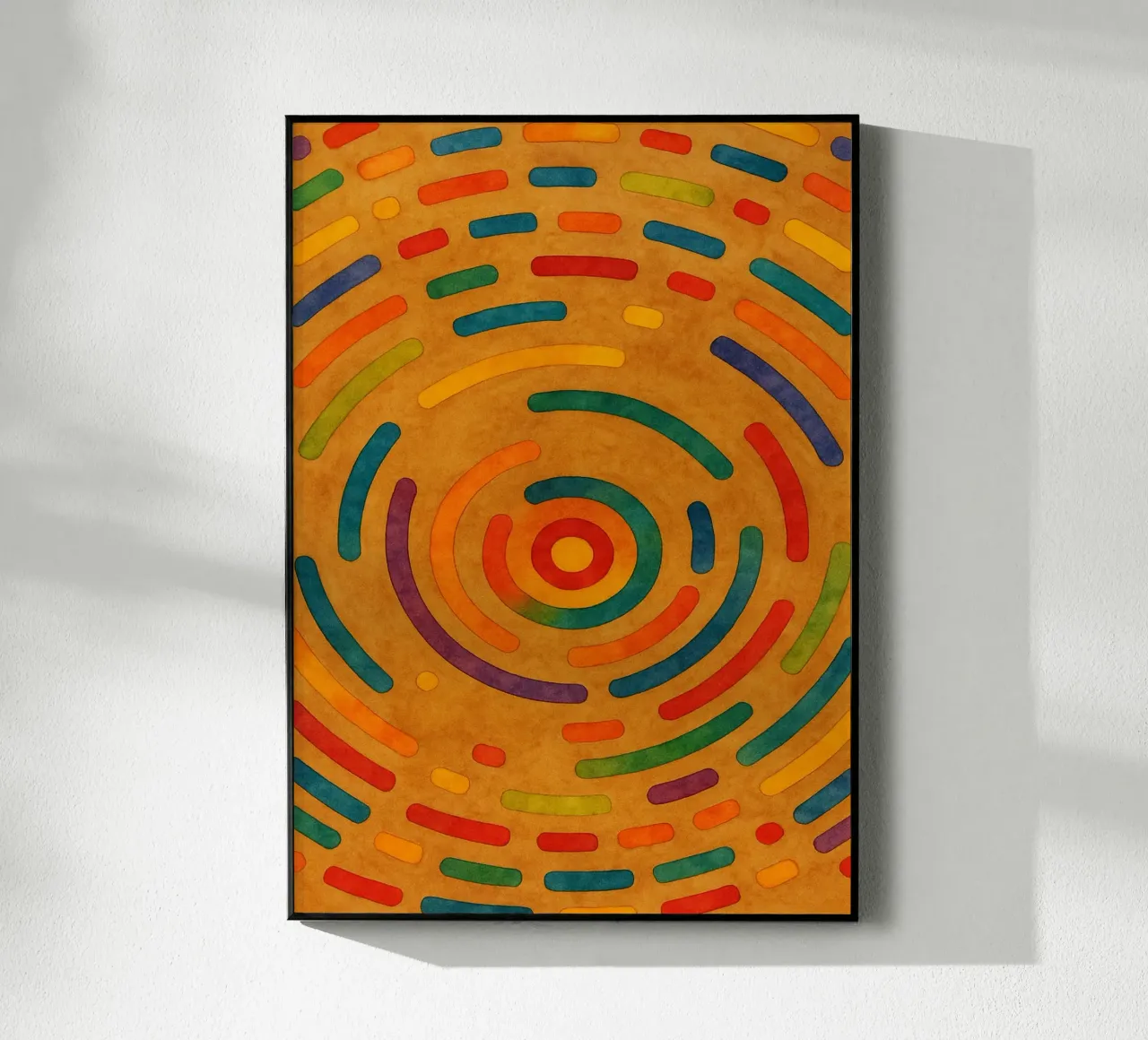 labyrint omtrek abstracte tekening ilustratie acryl van Permatax