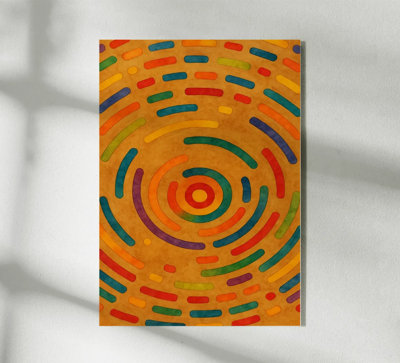 labyrint omtrek abstracte tekening ilustratie acryl van Permatax