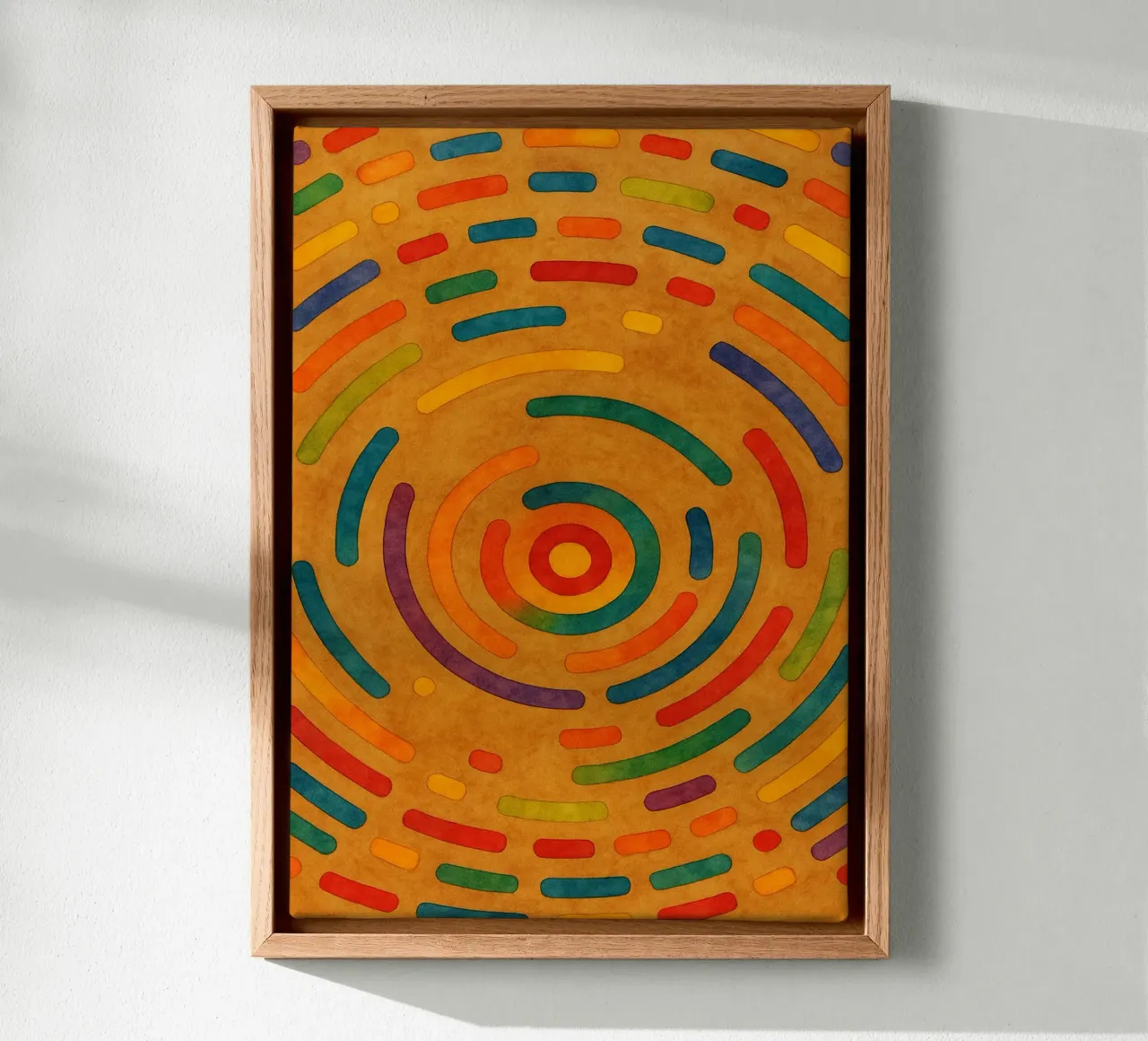 labyrint omtrek abstracte tekening ilustratie canvas van Permatax