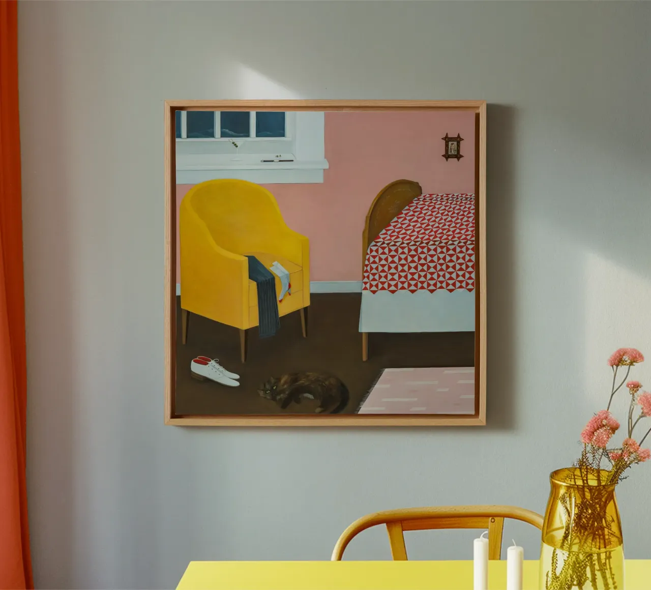 Angela Burson La balena tela con Cornice a cassetta da Seilerprints