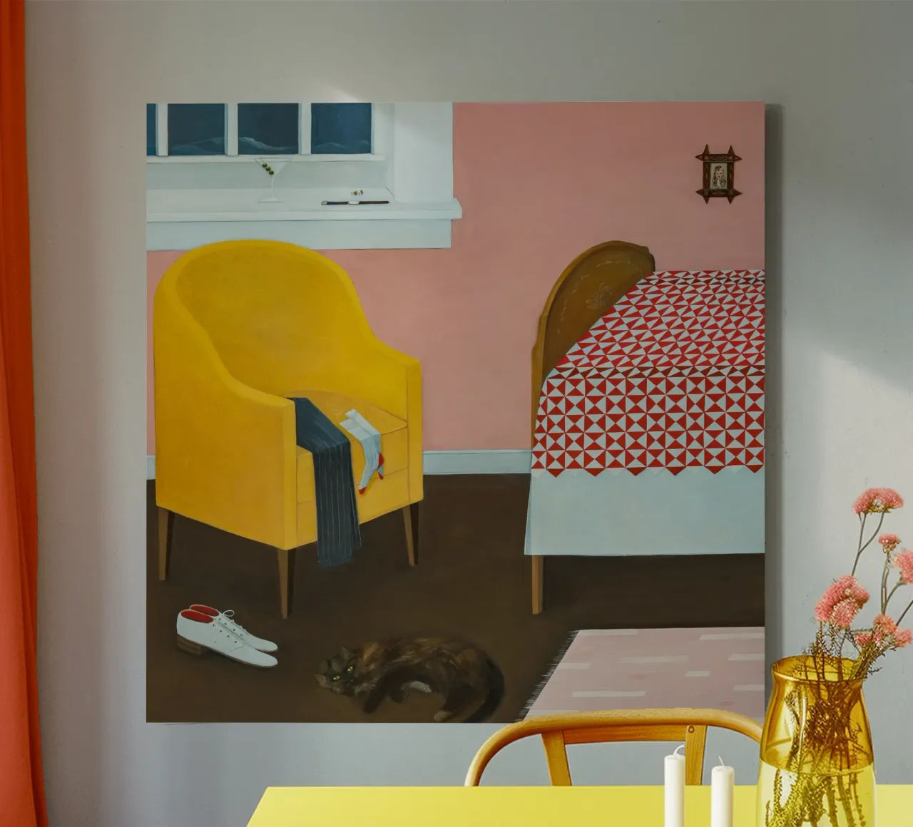 Angela Burson La balena tela con Cornice a cassetta da Seilerprints
