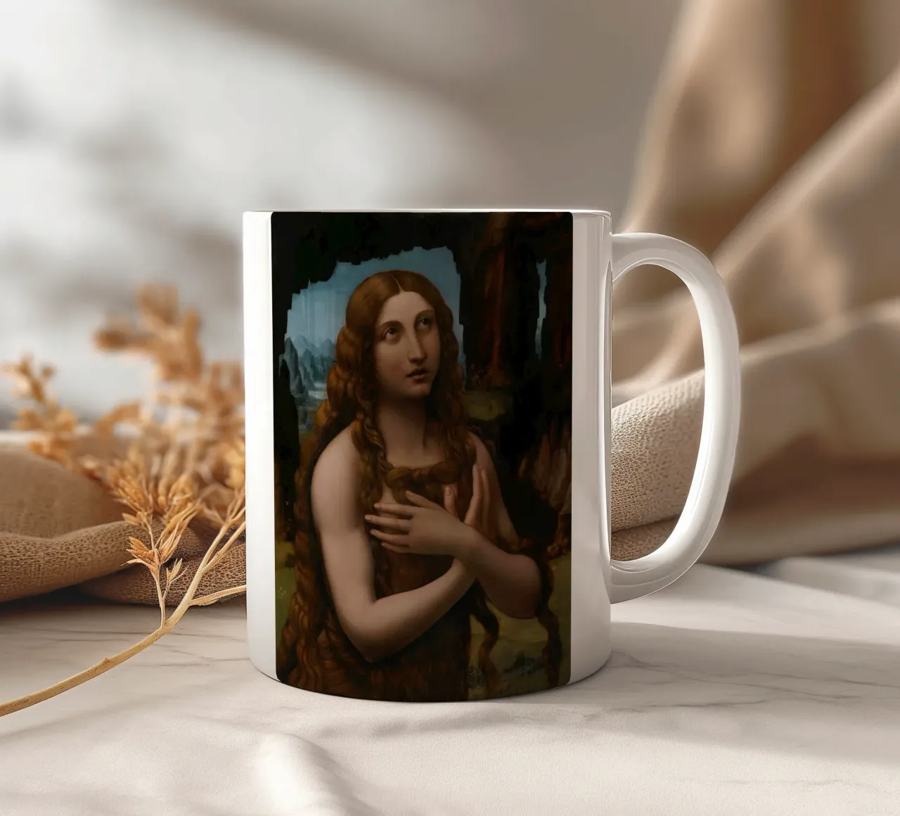 Magdalena in berouw keramische mok van NelidaRMackey