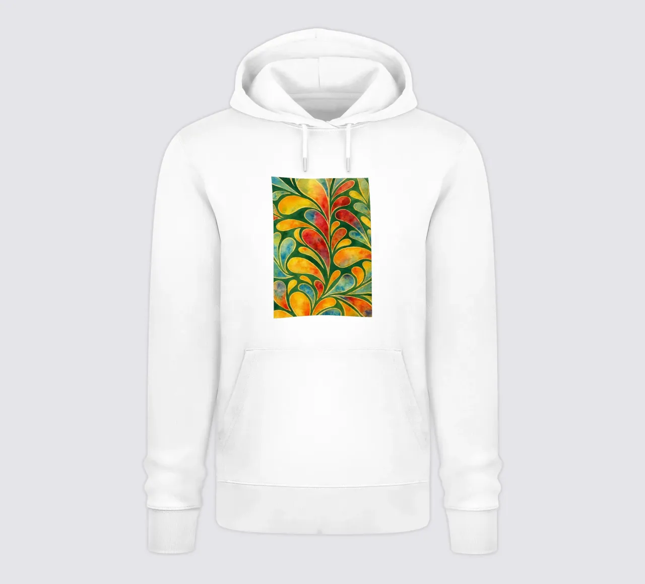 leafage disegno astratto ilustrazione felpa con cappuccio da Permatax