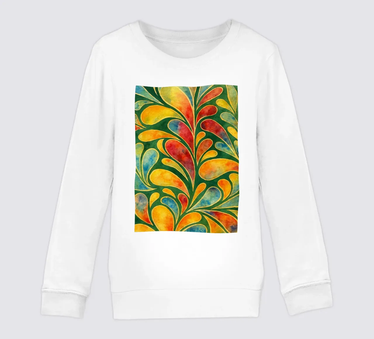 feuillage dessin abstrait ilustration sweat enfant de Permatax