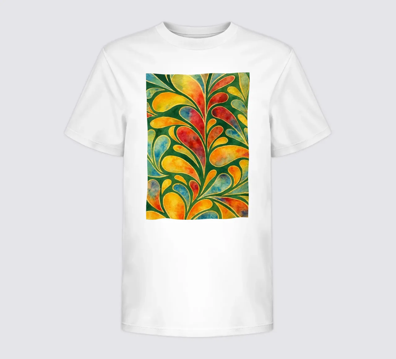 leafage abstract drawing ilustration kids t-shirt by Permatax