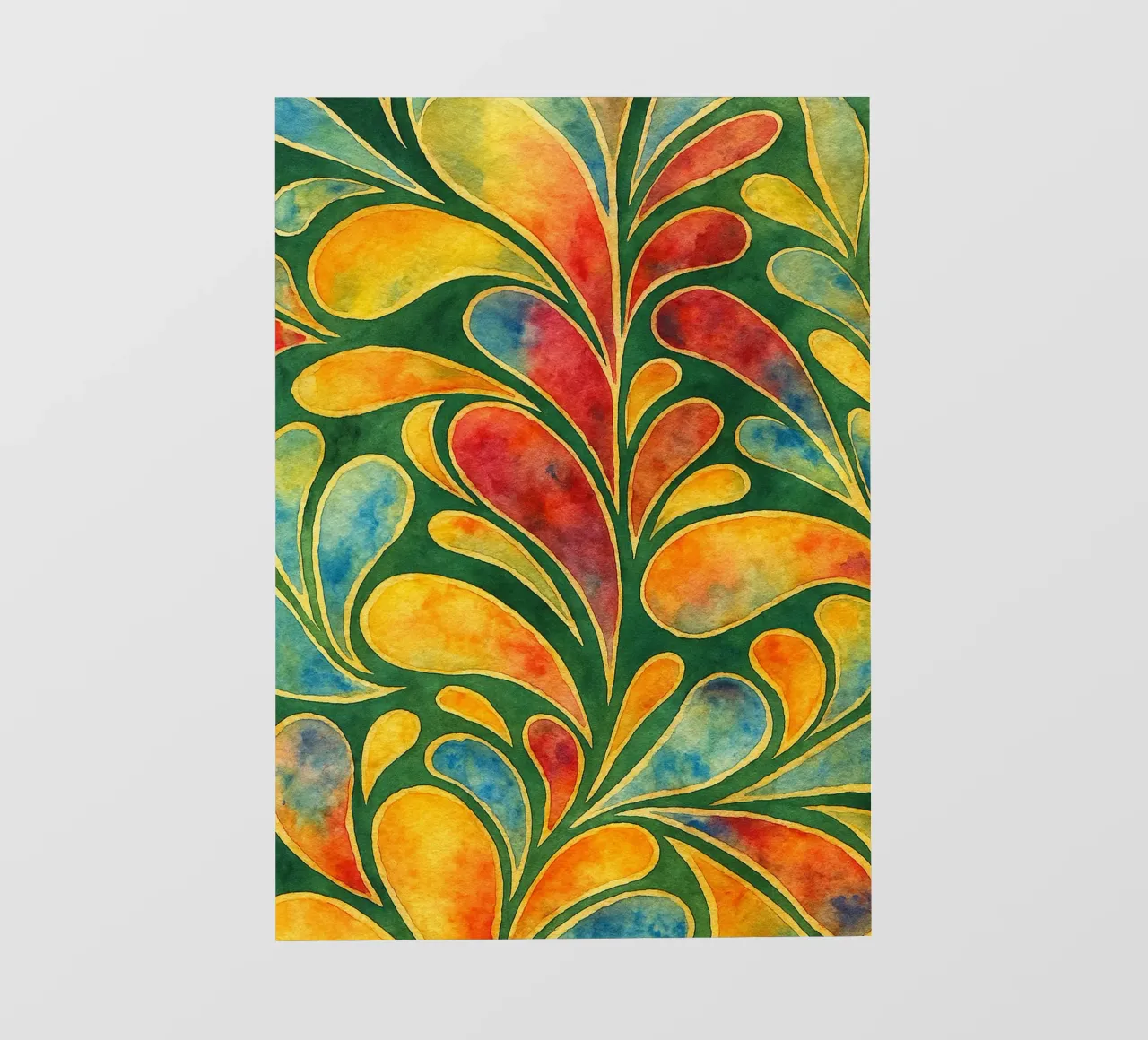 leafage disegno astratto ilustrazione telo in pvc da Permatax