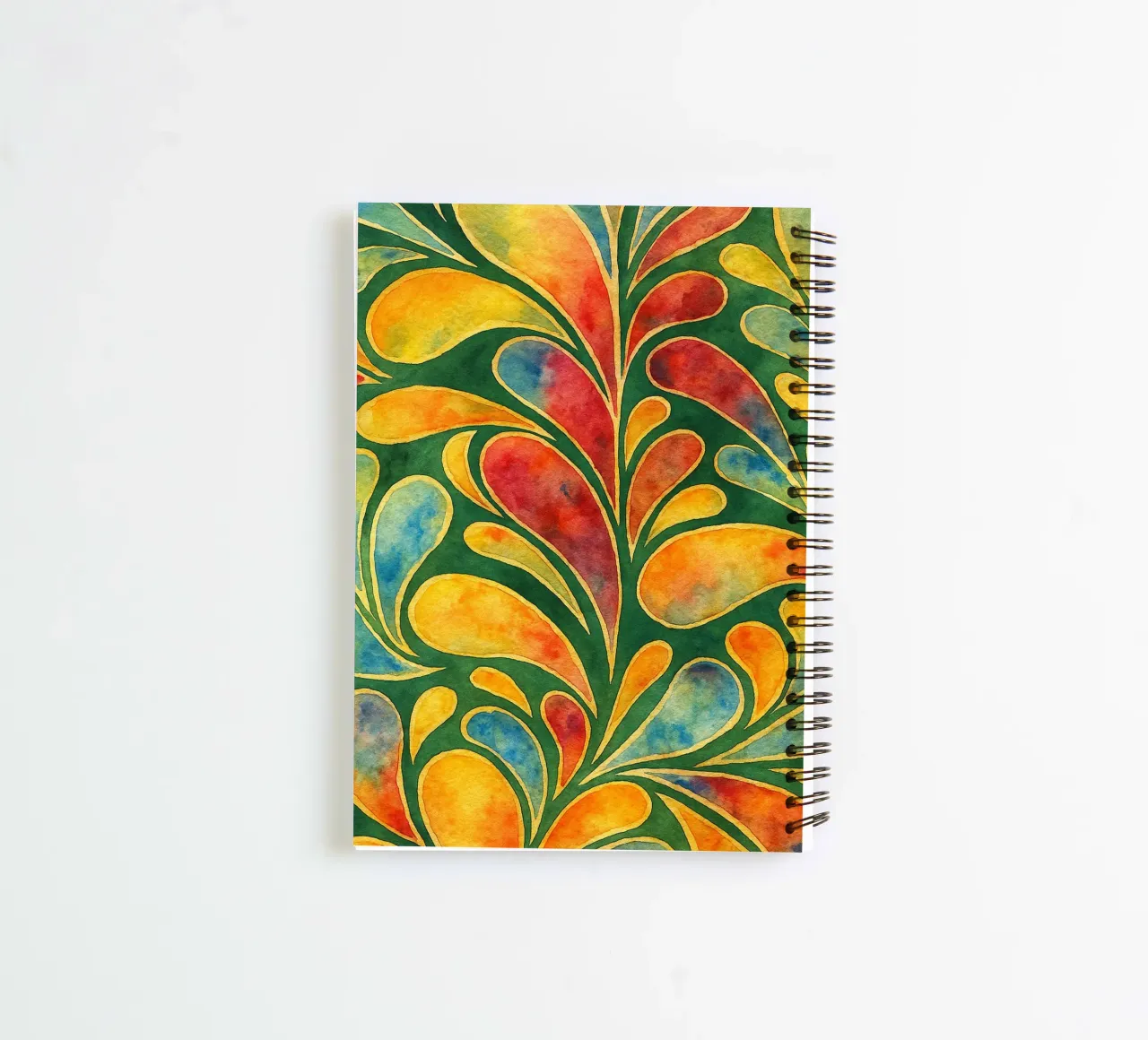 leafage abstract drawing ilustration spiral notebook by Permatax