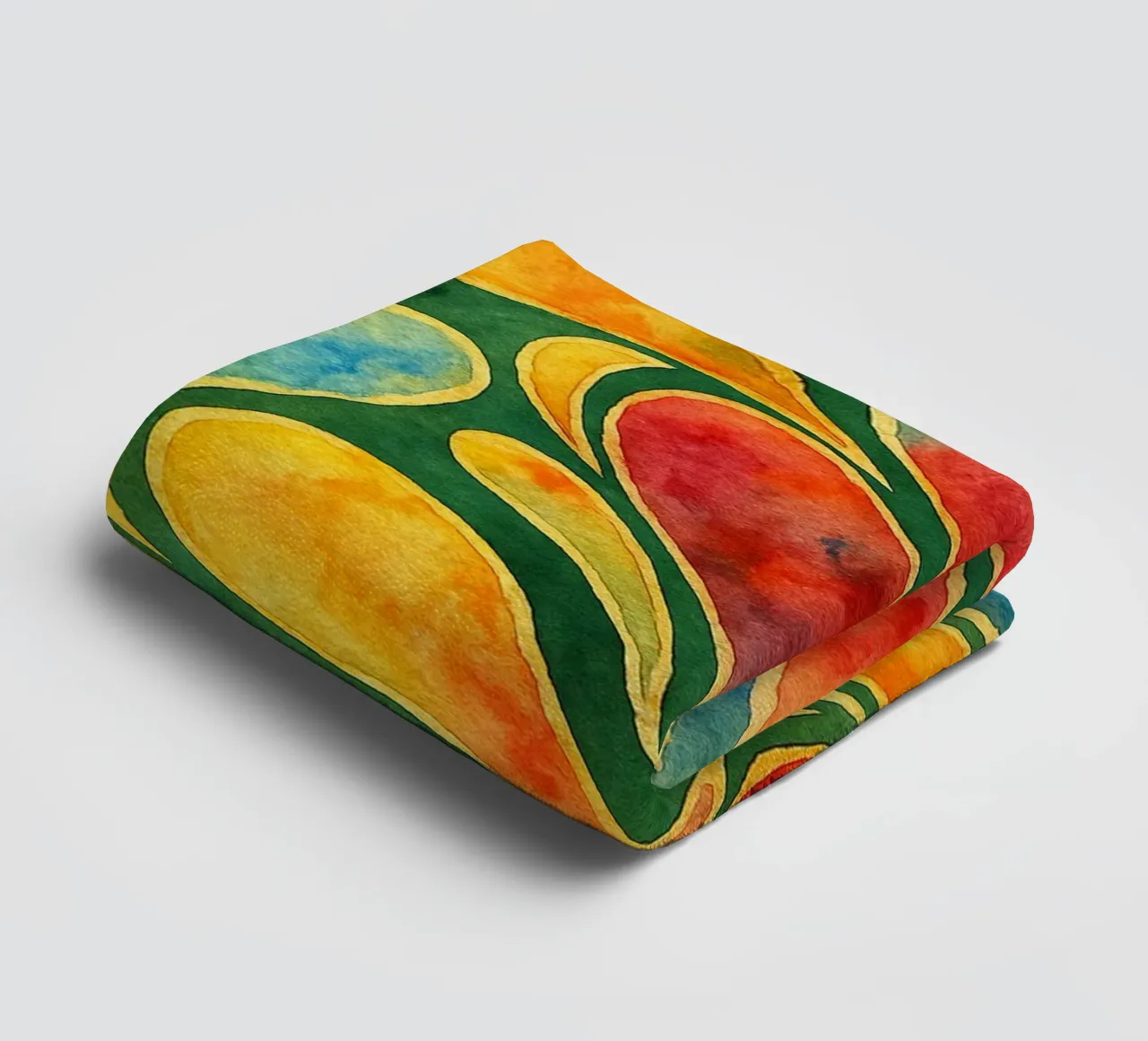 gebladerte abstracte tekening ilustratie badhanddoek van Permatax