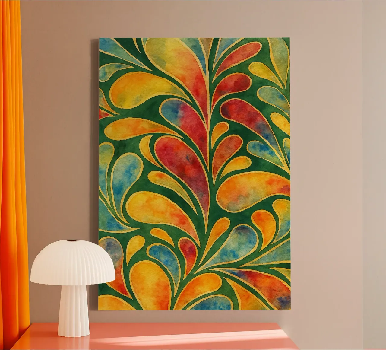 gebladerte abstracte tekening ilustratie canvas van Permatax
