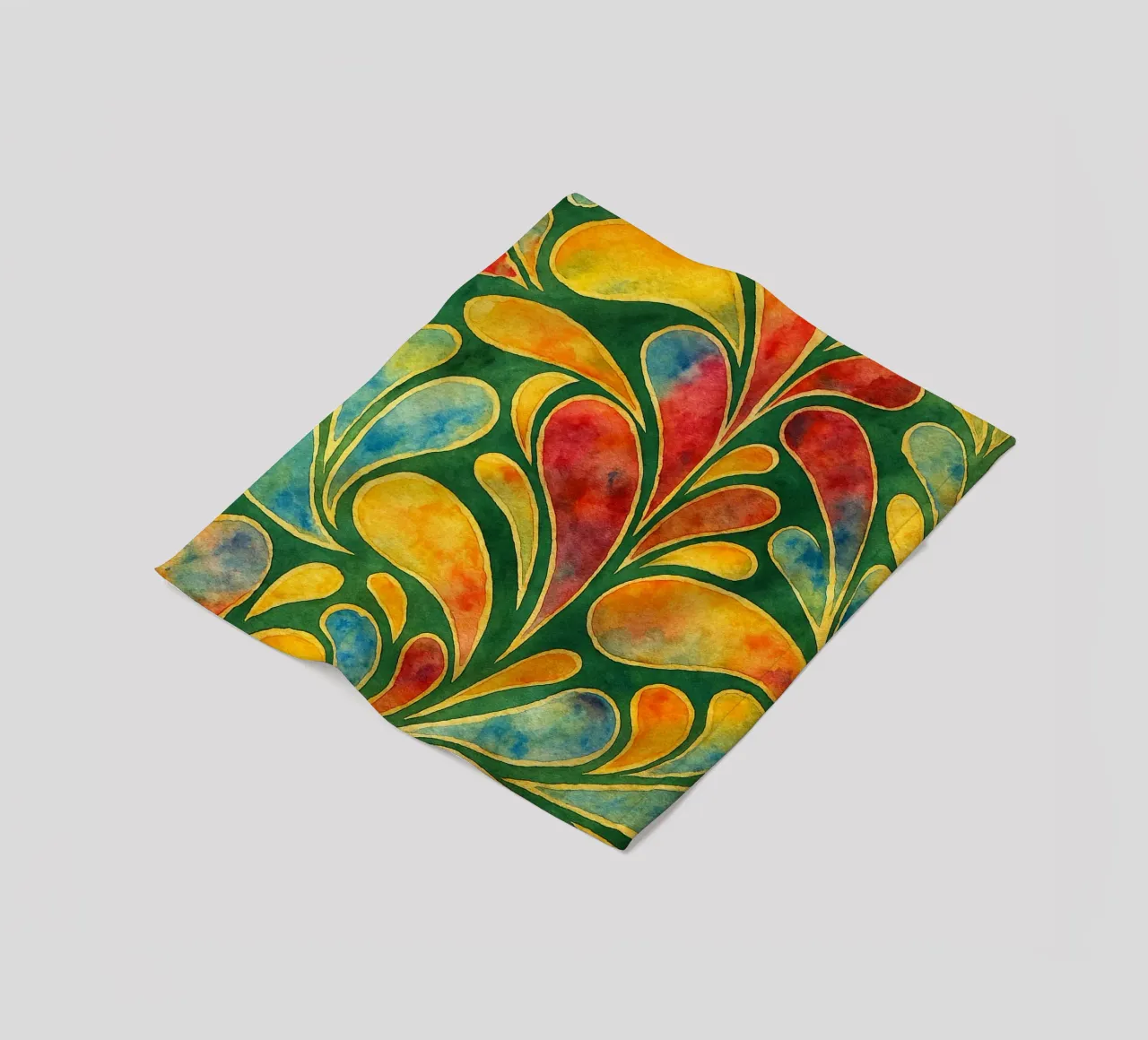 gebladerte abstracte tekening ilustratie fleecedeken van Permatax