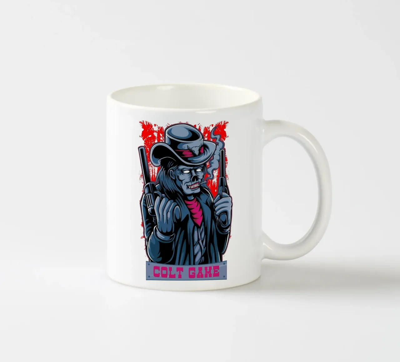 Illustrazione del gioco della Colt tazza in ceramica da Cute