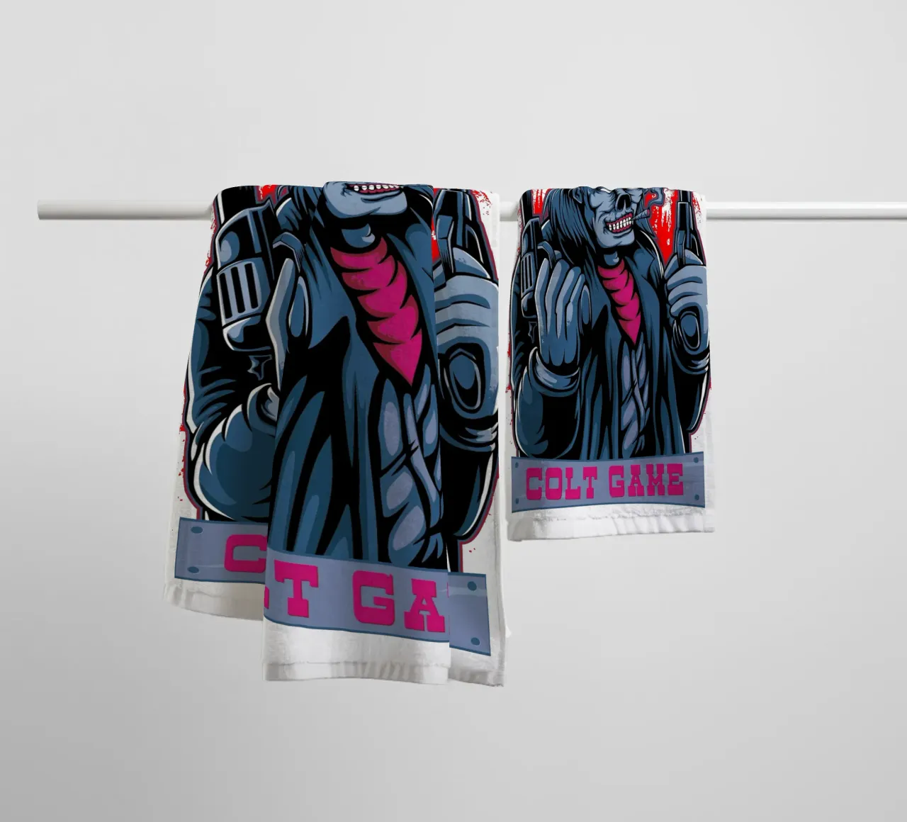 Colt Game Illustration towel by Cute