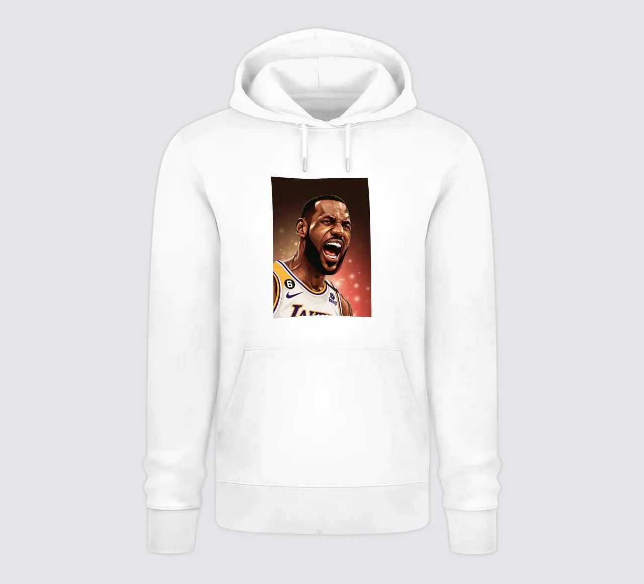 Lebron James portrait (1) felpa con cappuccio da Lembayung art