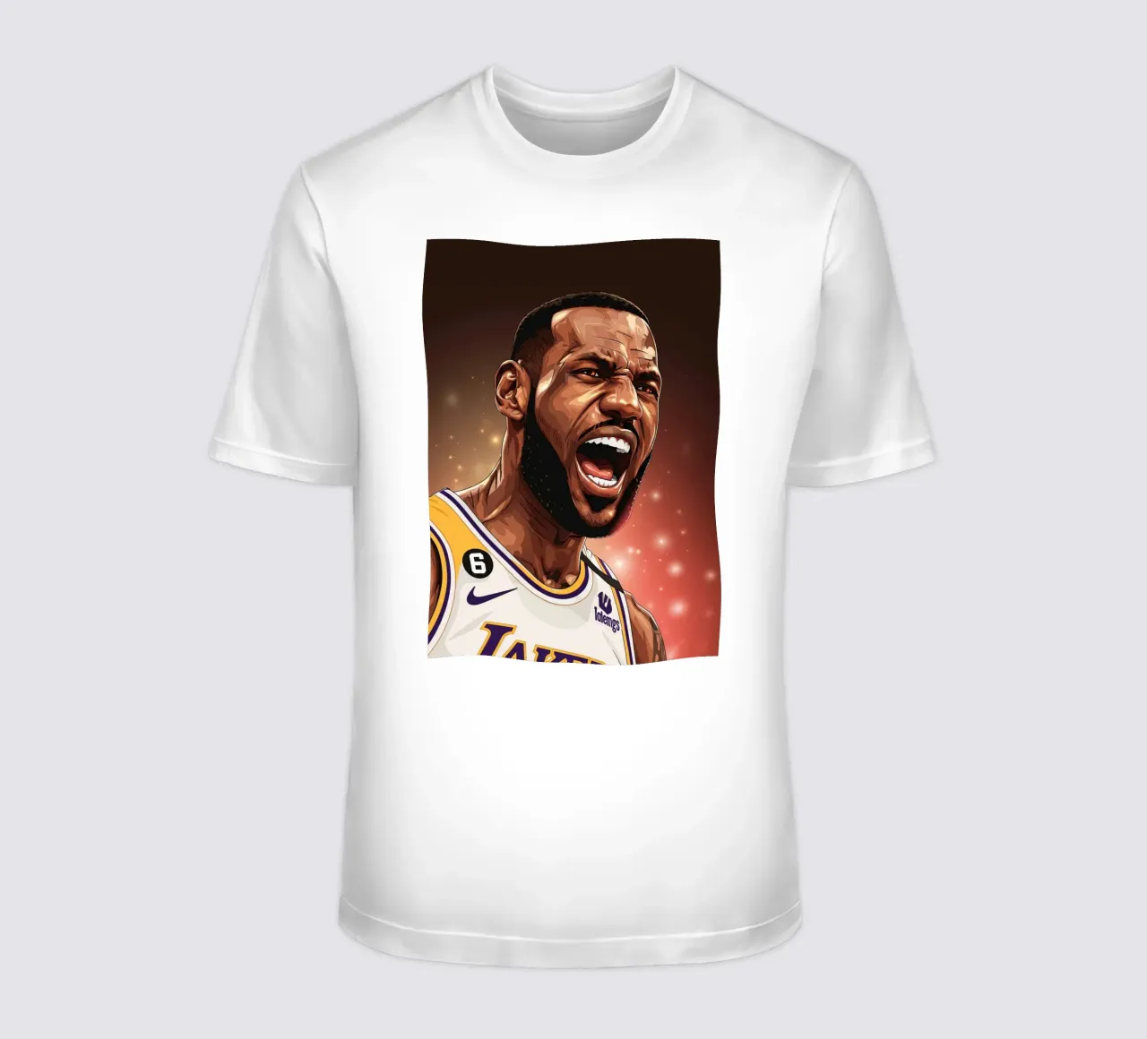 Lebron James portrait (1) t-shirt da Lembayung art