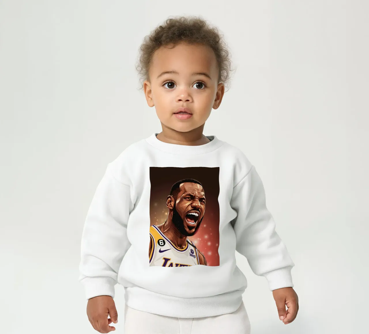 Lebron James portrait (1) felpa neonato da Lembayung art