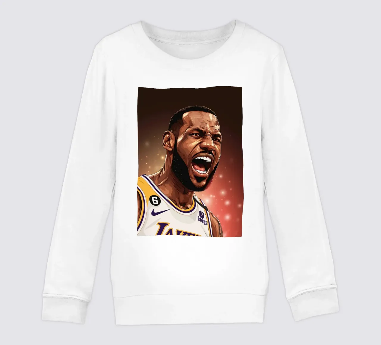 Lebron James portrait (1) felpa bambino da Lembayung art