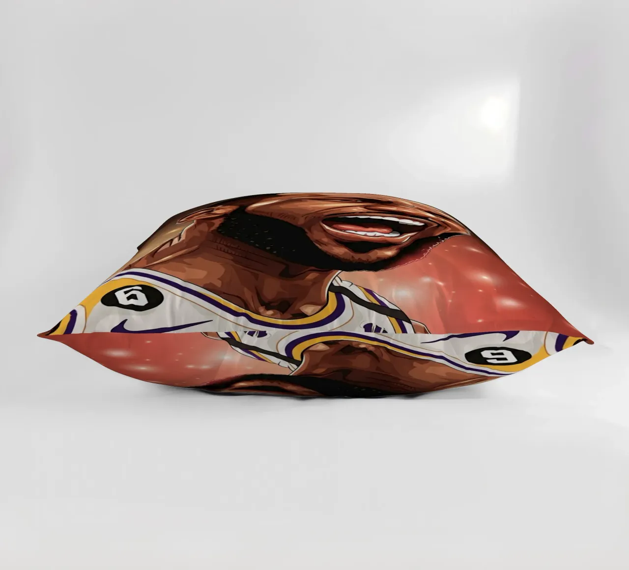 Lebron James portrait (1) cuscino da Lembayung art