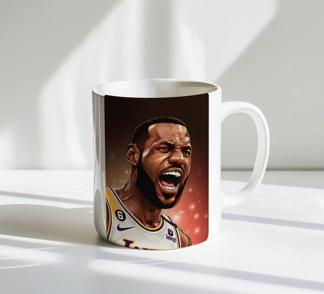 Lebron James portrait (1) tazza in ceramica da Lembayung art