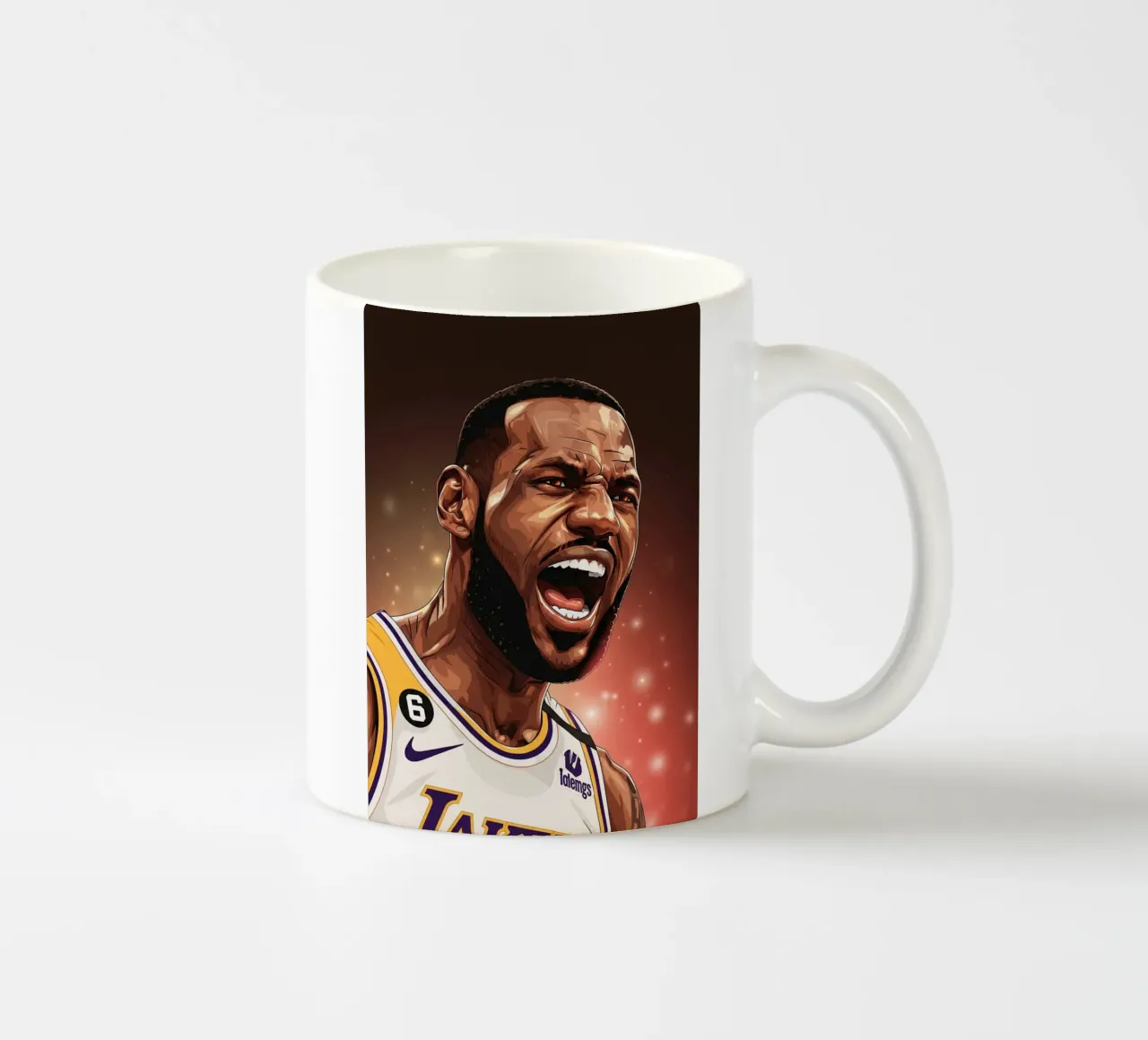 Lebron James portrait (1) tazza in ceramica da Lembayung art