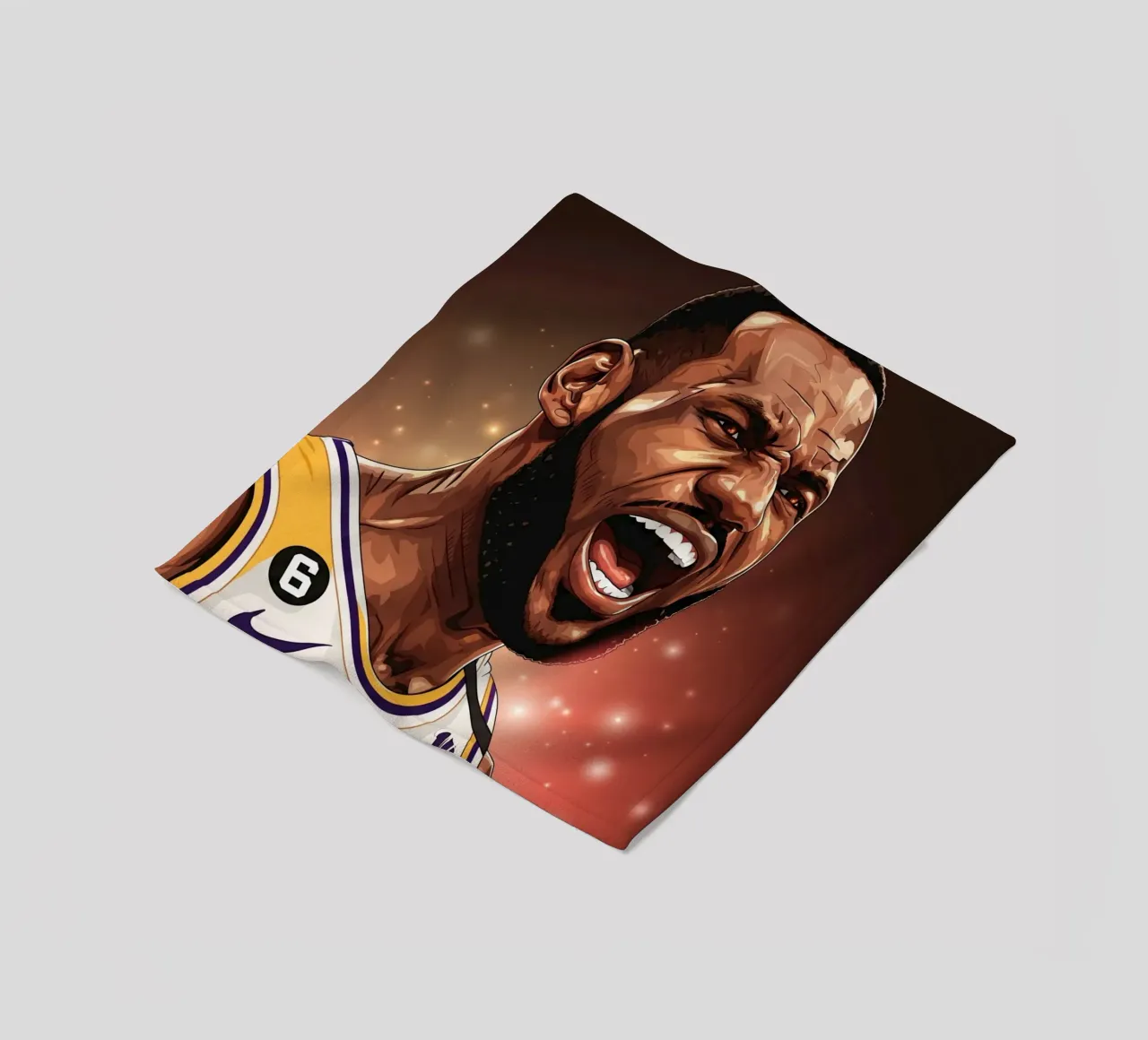 Lebron James portrait (1) coperta in pile da Lembayung art