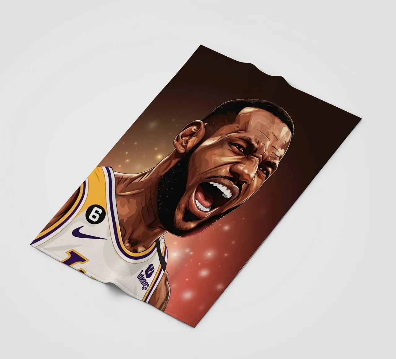 Lebron James portrait (1) coperta in pile da Lembayung art